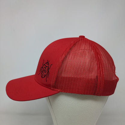 Richardson Style 112 Men's Snapback Mesh Back Trucker Hat Red Ladybug Logo