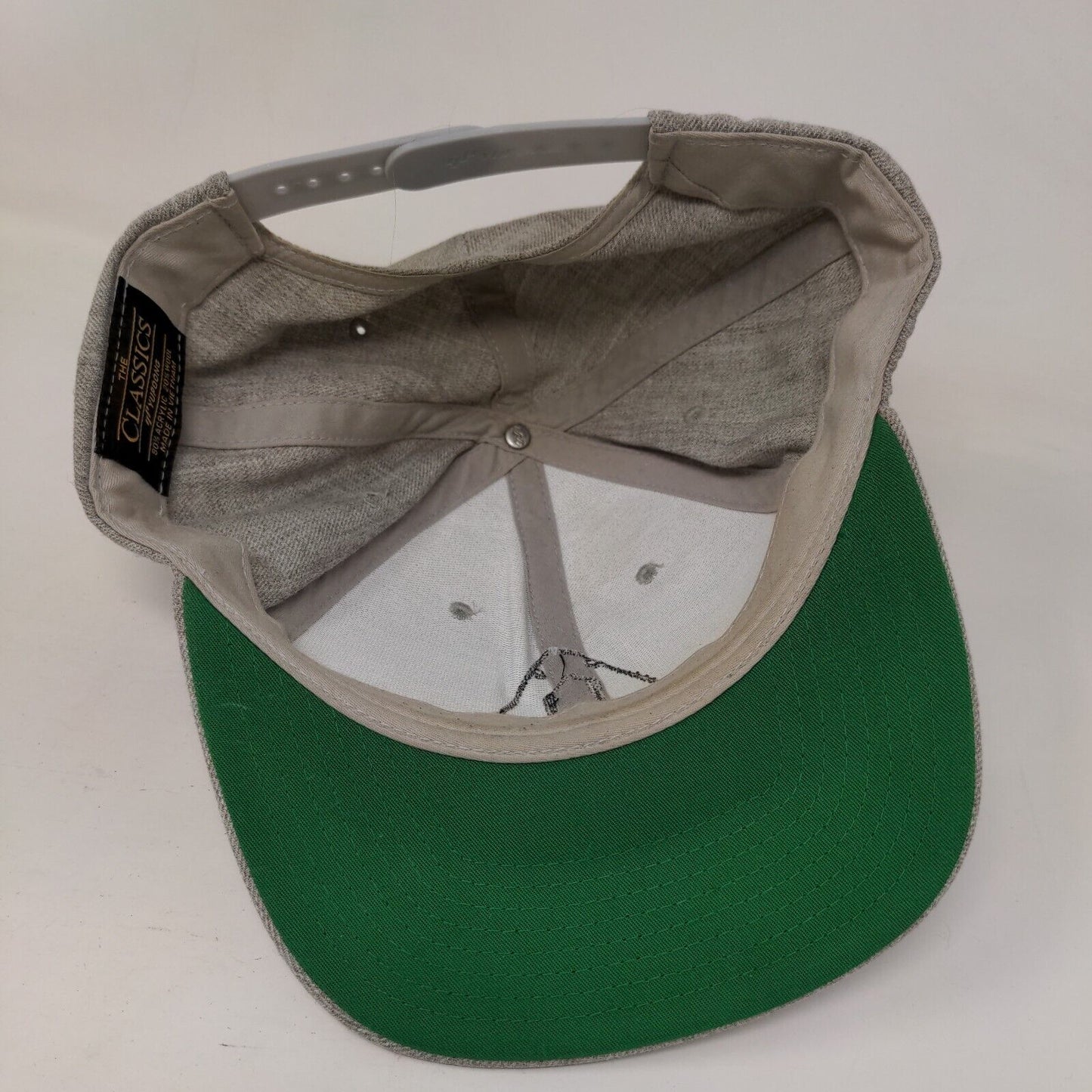 The Classics Yupoong Snapback Hat Gray One Size Solid Embroidered