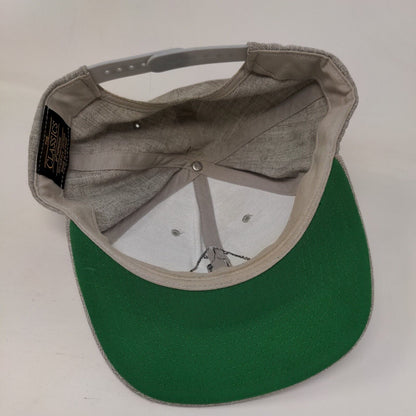 The Classics Yupoong Snapback Hat Gray One Size Solid Embroidered