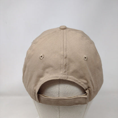 Boise Mattress Strapback Hat Tan OSFA Adjustable Embroidered 6 Panel Cotton