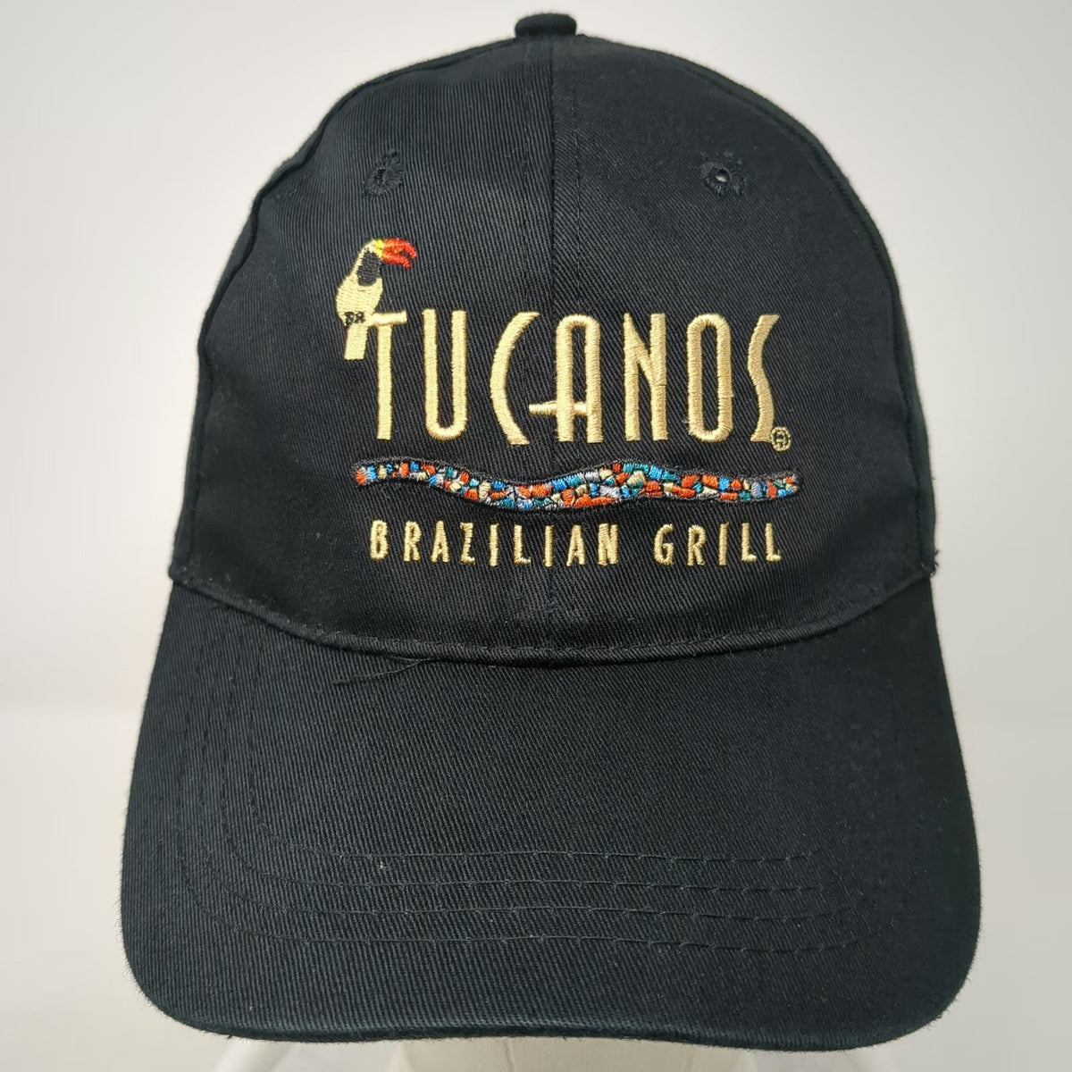 Tucanos Brazilian Grill Hat Black One Size Baseball Cap Slideback Logo Graphic