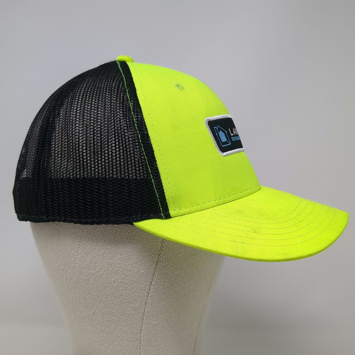 Lansing Building Products Trucker Hat Green Black One Size Mesh Snapback Work