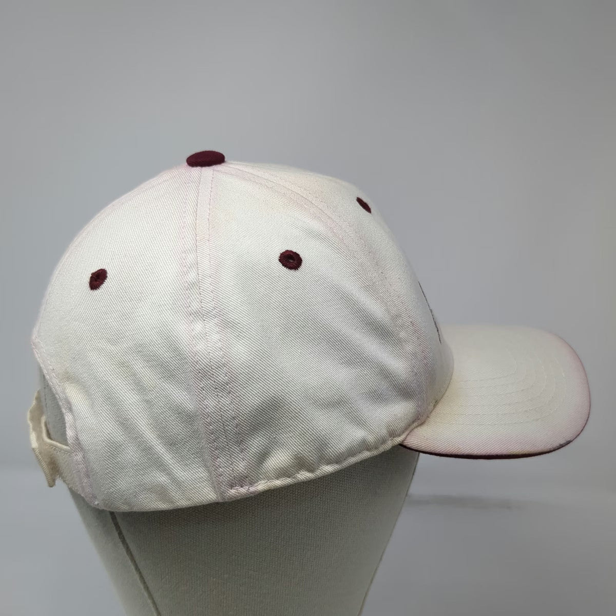 New Mexico St Aggies NCAA ML Authentic Headwear Cap Hat White Red One Size Strap
