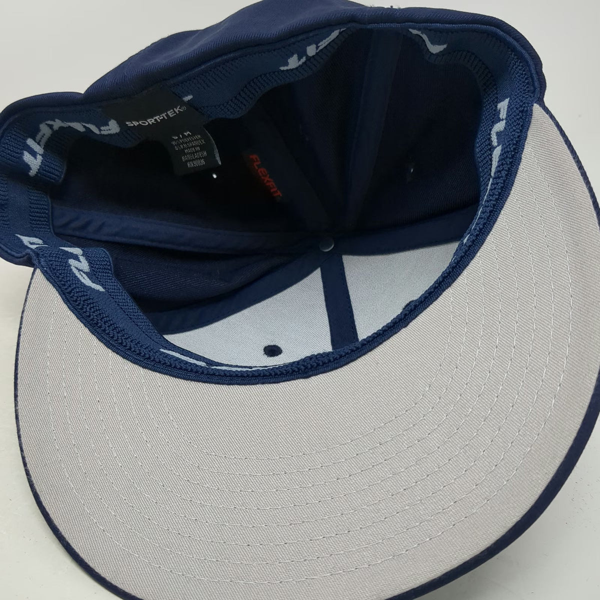 Sport-Tek Baseball Cap Blue M Flexfit Emerald Landscape Logo Embroidered Hat