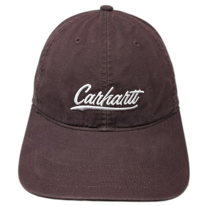 Carhartt Baseball Cap Red One Size Script Logo Canvas Slideback Workwear Hat