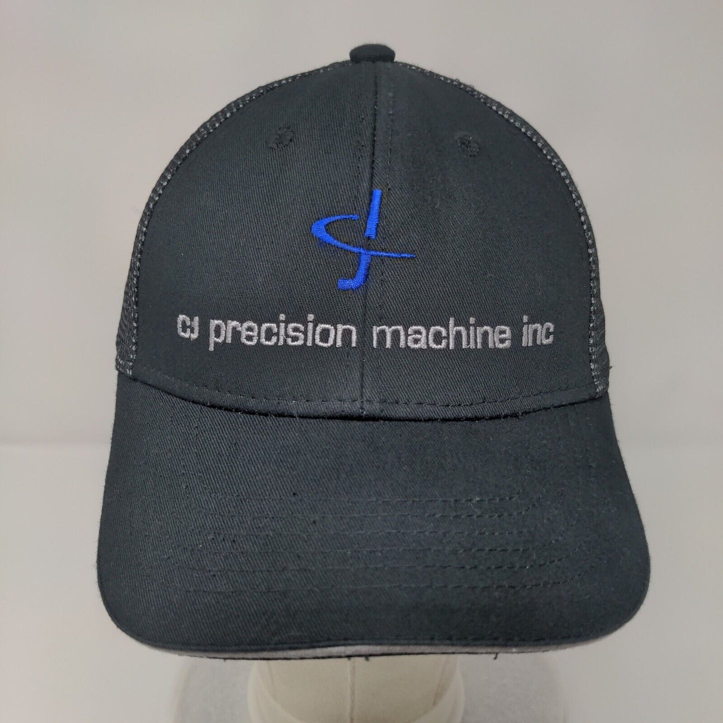 CJ Precision Machine Inc Snapback Trucker Hat Black OS Mesh Back Port Authority
