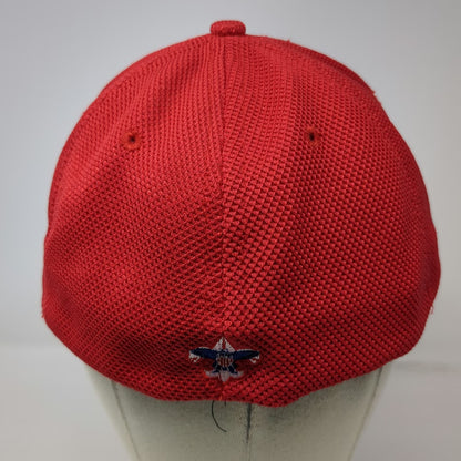 Camp Easton Boy Scouts of America Red Blue Baseball Cap Hat L Mesh Flag Logo