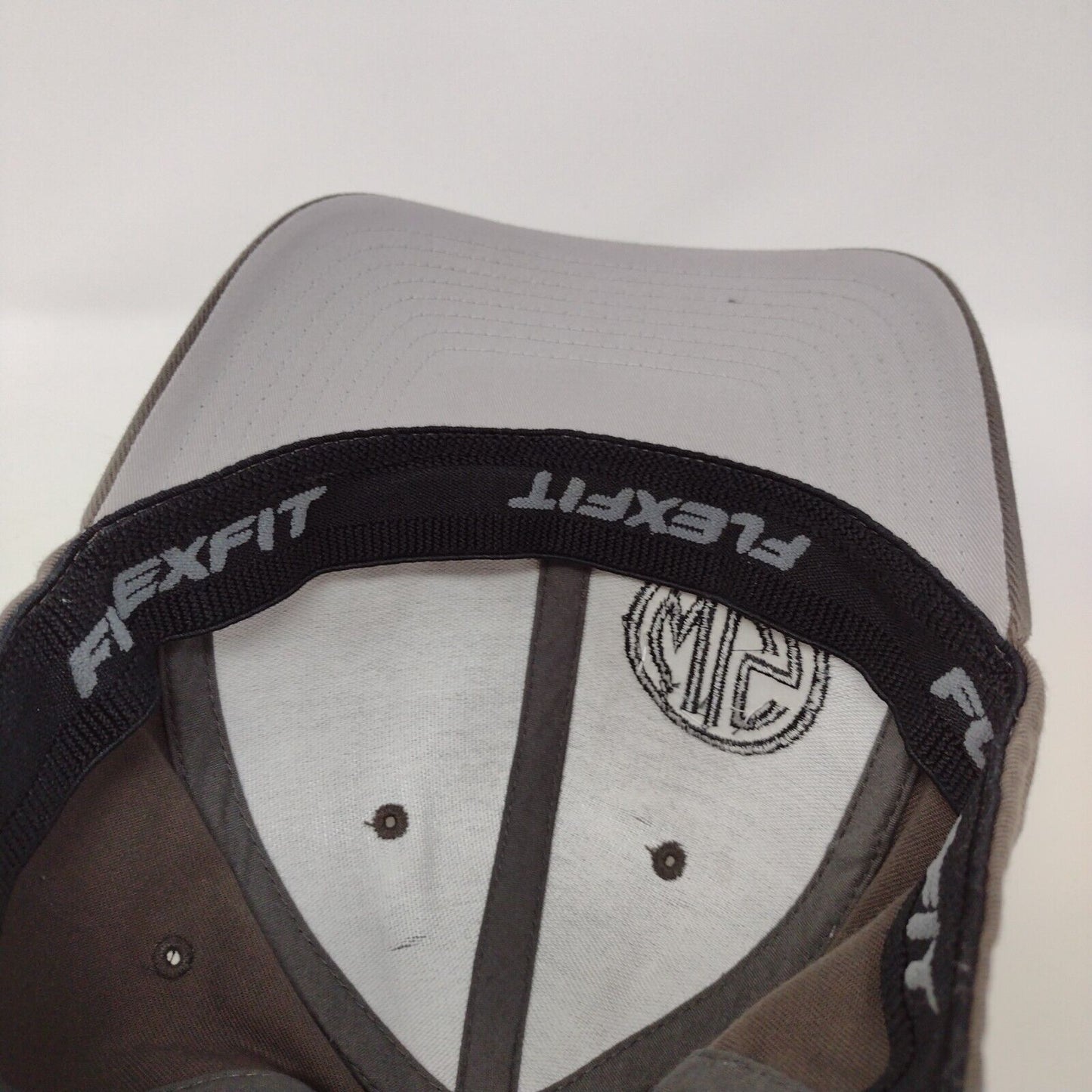 WLS Embroidered Fitted Hat Gray Large-XL Solid Flexfit Yupoong