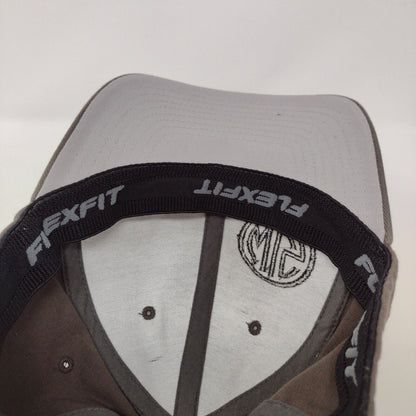 WLS Embroidered Fitted Hat Gray Large-XL Solid Flexfit Yupoong