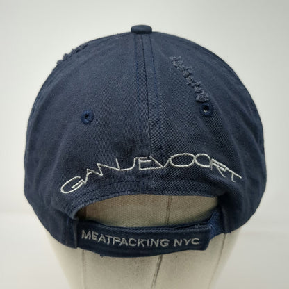 Gansevoort Baseball Cap Blue One Size Strapback Meatpacking NYC Embroidered Hat