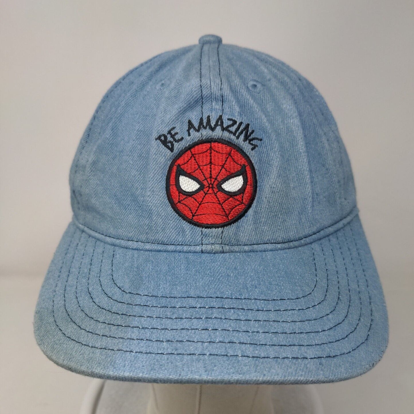 Be Amazing Spider-Man Adult Slideback Hat Blue 56-60 cm Embroidered Disney Parks