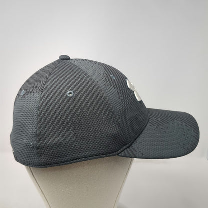 Under Armour Baseball Cap Gray L Stretch Fit Embroidered Tonal Pattern Hat