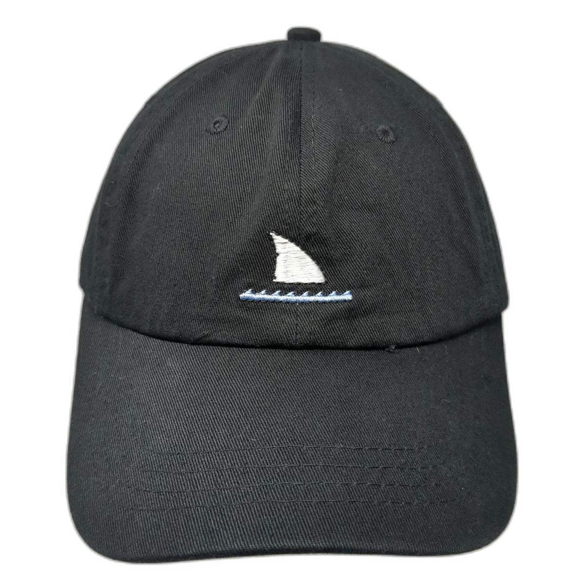 Sand Cloud Baseball Cap Black One Size Shark Fin Adjustable Slideback Hat