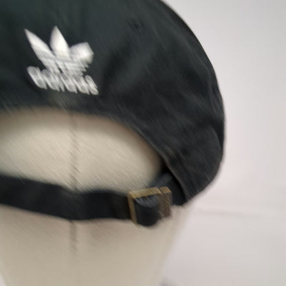 Adidas Baseball Cap Black OSFM Trefoil Logo Large Graphic Cotton Slideback Hat