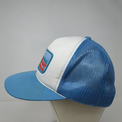 Vintage Marineland Baja Reef Snapback Mesh Back Trucker Hat Blue White