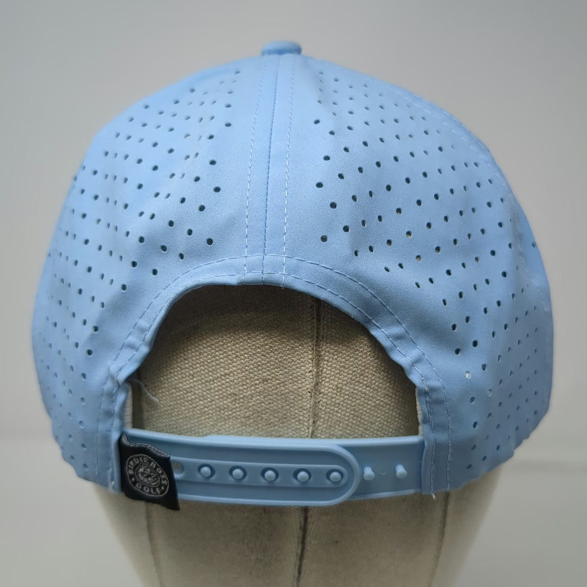 Birdieboss Trucker Hat Blue One Size 5 Panel Snapback Laser Cut Rope Golfing Cap