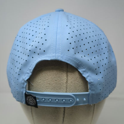 Birdieboss Trucker Hat Blue One Size 5 Panel Snapback Laser Cut Rope Golfing Cap