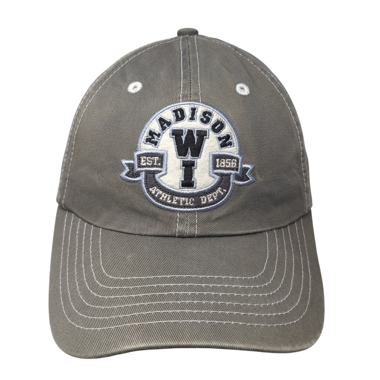 Madison WI Athletic Dept. Est 1856 Adult Baseball Cap Brown One Size Adjustable