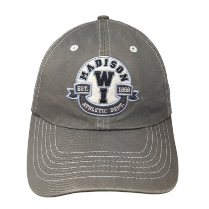 Madison WI Athletic Dept. Est 1856 Adult Baseball Cap Brown One Size Adjustable