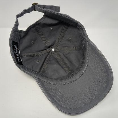 Dog Mom Slideback Hat Gray One Size Embroidered Paw Open Road 6 Panel