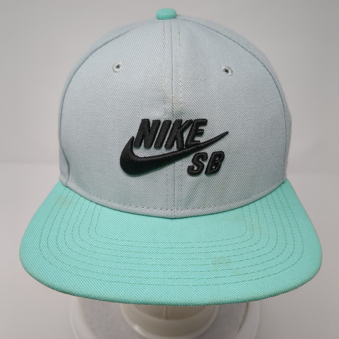 Nike SB Skateboard Snapback Hat Gray Blue Embroidered Logo Adjustable OSFA