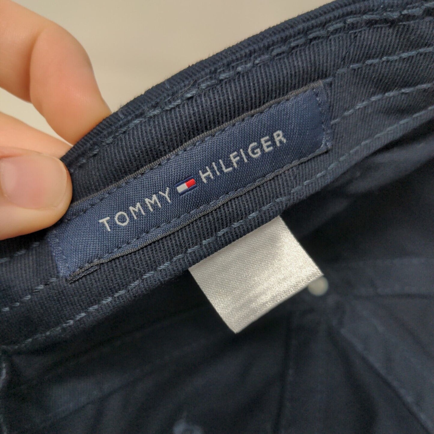 Tommy Hilfiger Slideback Hat Blue One Size Adjustable Embroidered 6 Panel