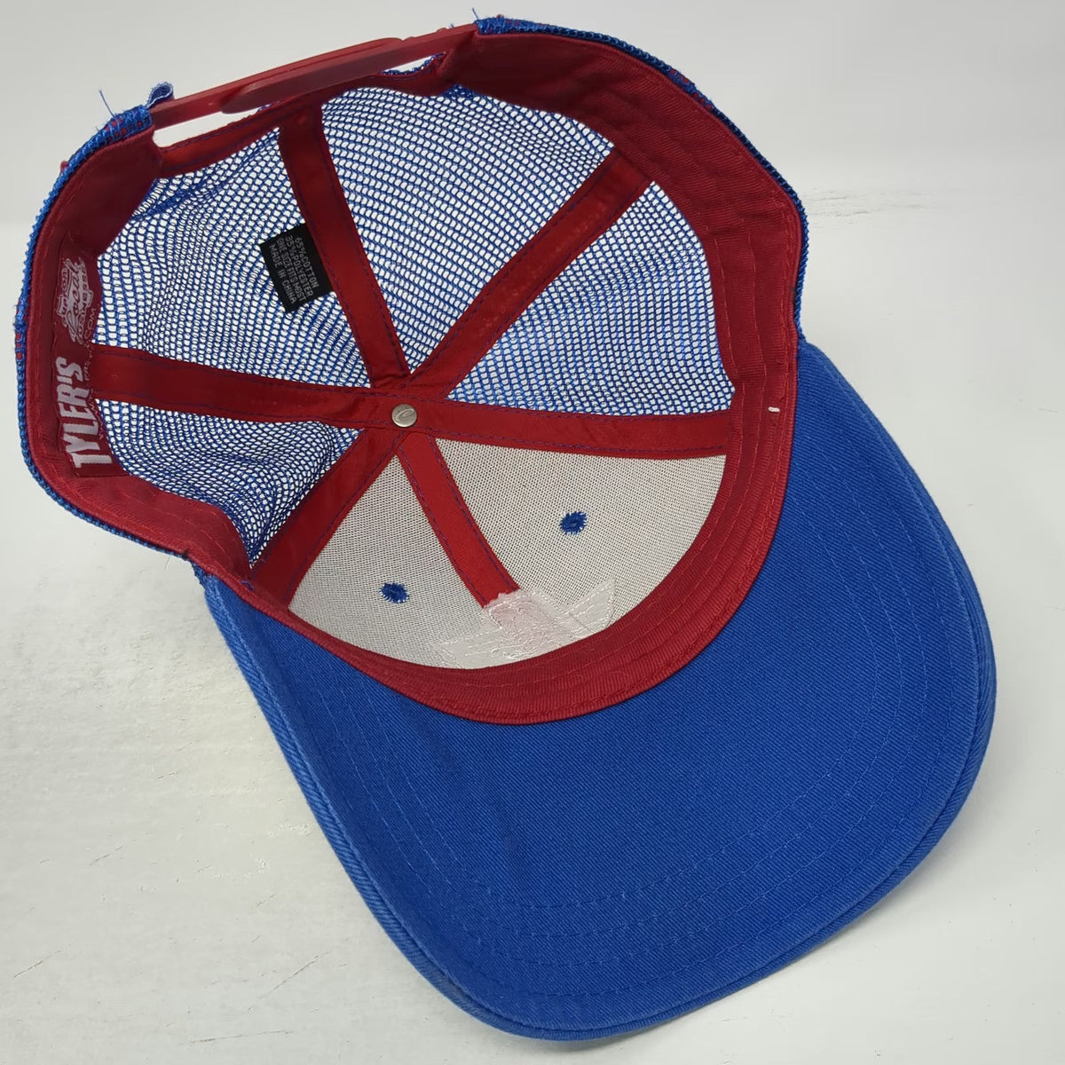 Tyler's Trucker Hat Blue One Size Texas State Patch Mesh Back Snapback White Red