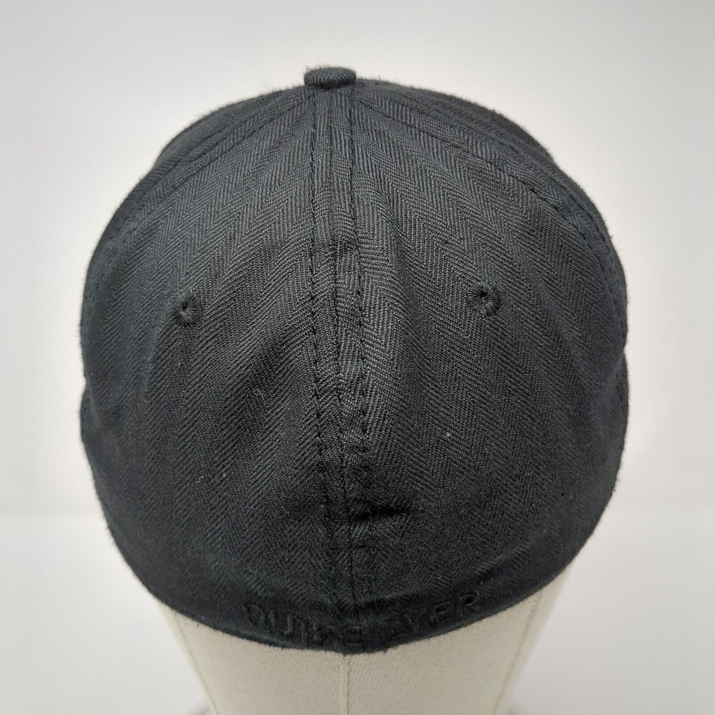Quiksilver Fitted Hat Black One Size Stretch Fit Embroidered New Era