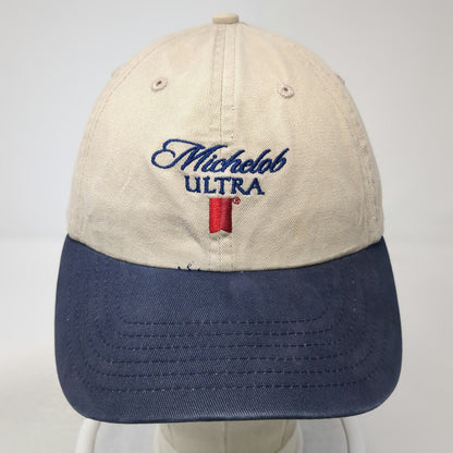 Capstone Michelob Ultra Logo Baseball Cap Beige Blue One Size Strapback Hat