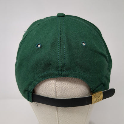 Duratemp Slideback Hat Green OSFA Adjustable Embroidered Leather Strap