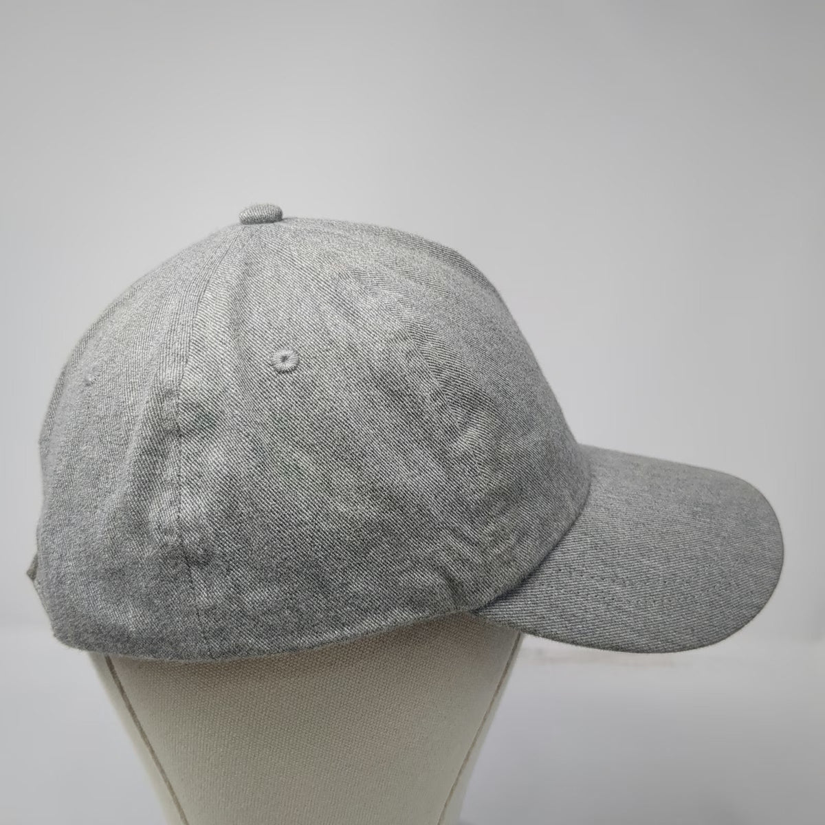 Roxy 5 Panel Gray One Size Hat Leather Logo Patch Heathered Strapback Surf Wear