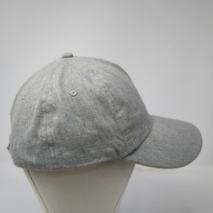 Roxy 5 Panel Gray One Size Hat Leather Logo Patch Heathered Strapback Surf Wear