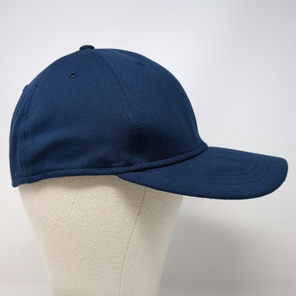 Athletic Works Baseball Cap Blue M Blank Fitted Performance Mesh Stretch Fit Hat