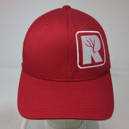 Port Authority Red Baseball Cap M Fitted Flexfit Rackssite Antler Logo Hat