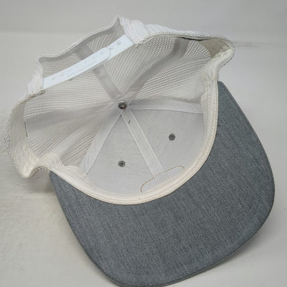 Richardson Trucker Hat Gray XL Mesh Snapback NJ Gomeza Farms Leather Patch