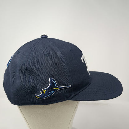 Tampa Bay Rays MLB Pro Standard Snapback Hat Blue One Size Leather Button Logo
