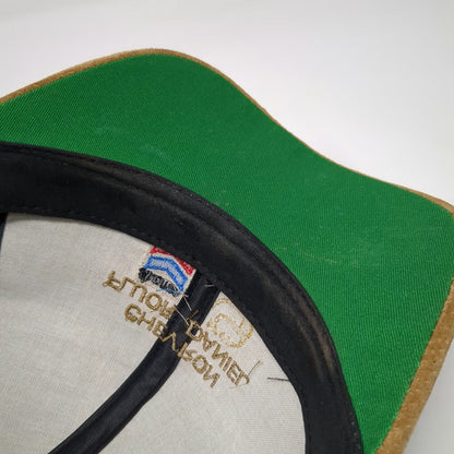 Chevron Fluor Daniel Alliance Snapback Hat Black Brown One Size Suede Bill