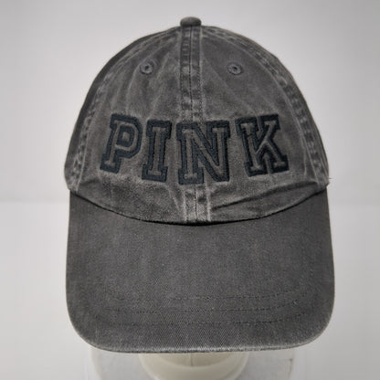PINK Slideback Hat Black OS Adjustable Embroidered Victoria's Secret Cotton