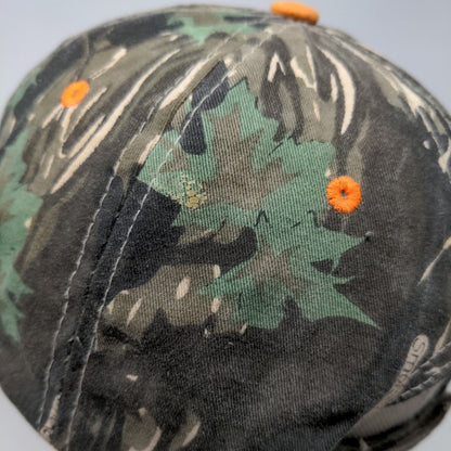 Hit Wear Men's Strapback Camo Hat Green OSFA Embroidered Dixie Chopper Logo