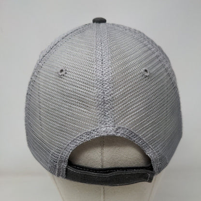 Softball Mom Strapback Trucker Hat Gray OSFA Adjustable Mesh Back Distressed