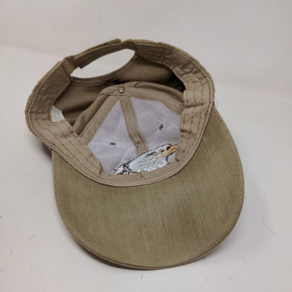 Unbranded Men's Strapback Hat Tan OSFA Embroidered Eagle Native American Logo