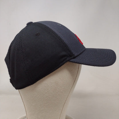 Adidas 3 Stripes Strapback Hat Black OSFA Climalite Embroidered