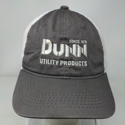 Dunn Utility Products Strapback Trucker Hat Gray One Size Adjustable Mesh Back
