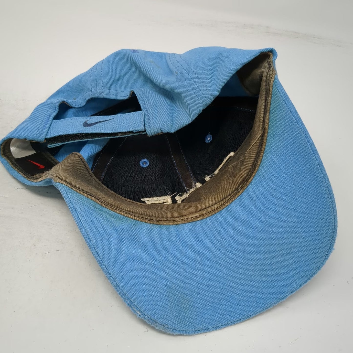 Nike Baseball Hat Blue Adjustable Strapback Embroidered Swoosh Vintage Red Tag