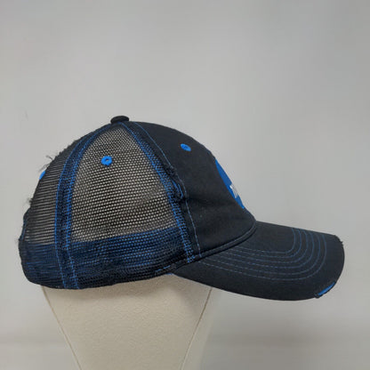 Main Gate Men's Strapback Mesh Back Hat Blue Black OSFM Embroidered NCAA Logo