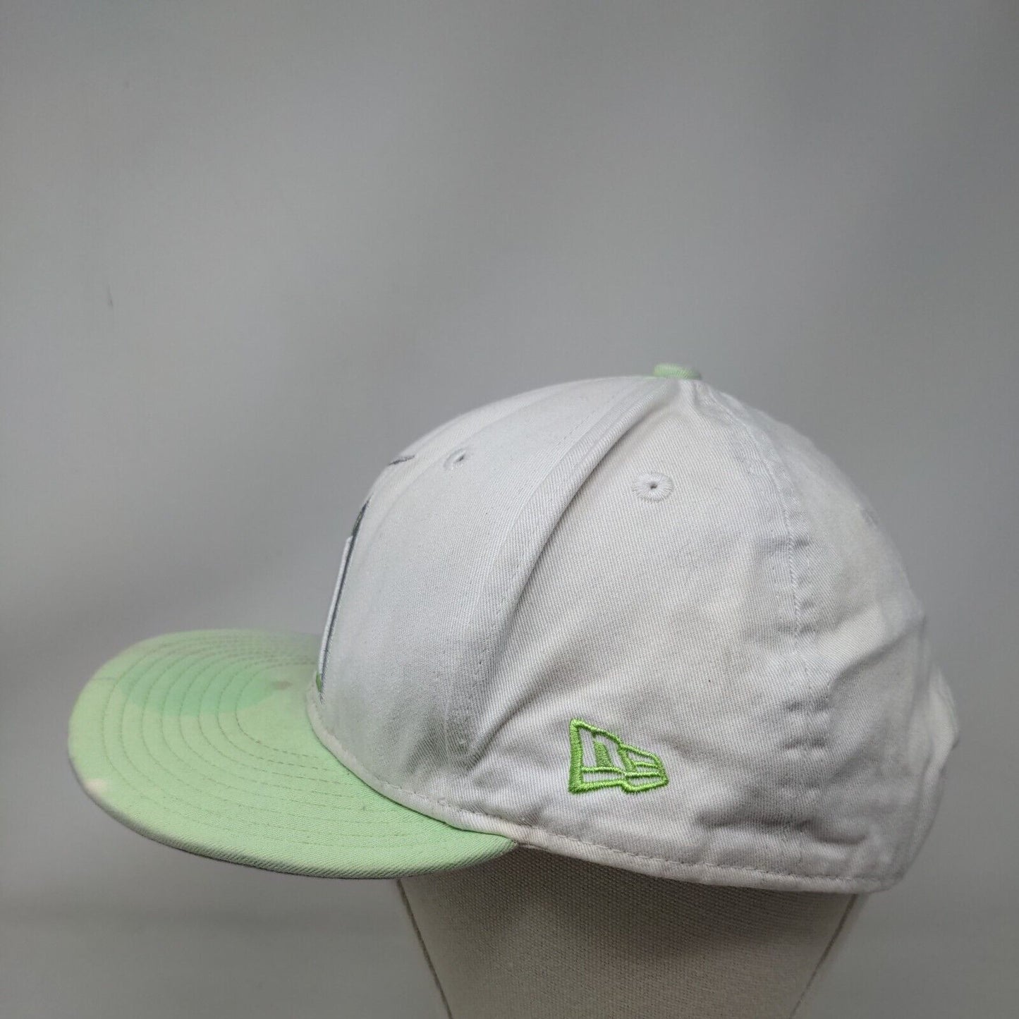 Florida Marlins Snapback Hat White Green New Era 9Fifty Size M/L Embroidered MLB