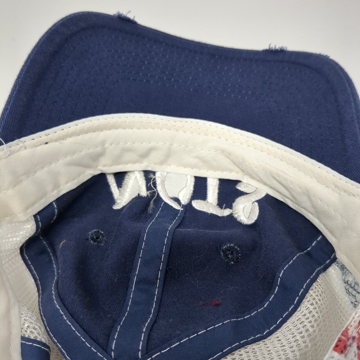 NOTS Strapback Hat Blue One Size Adjustable Distressed Mesh Back Outdoor Cap