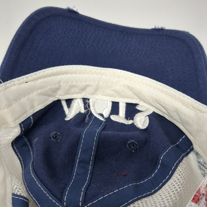 NOTS Strapback Hat Blue One Size Adjustable Distressed Mesh Back Outdoor Cap