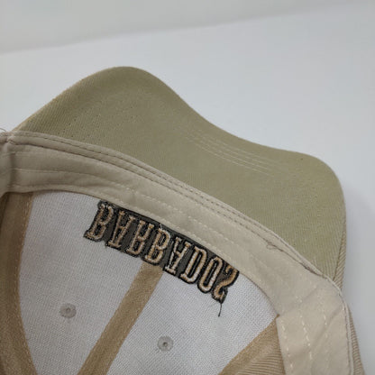 Barbados West Indies Strapback Hat Tan OSFA Adjustable Embroidered