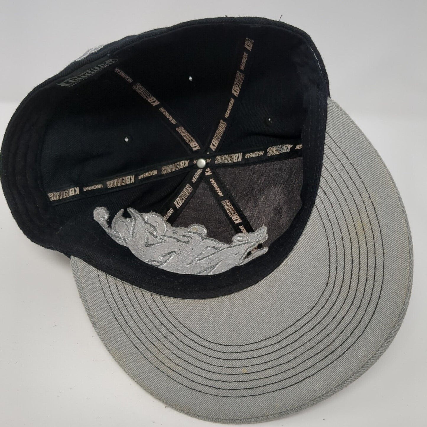 NY New York Fitted Hat Black Size XL Embroidered 6 Panel KB ETHOS Headwear